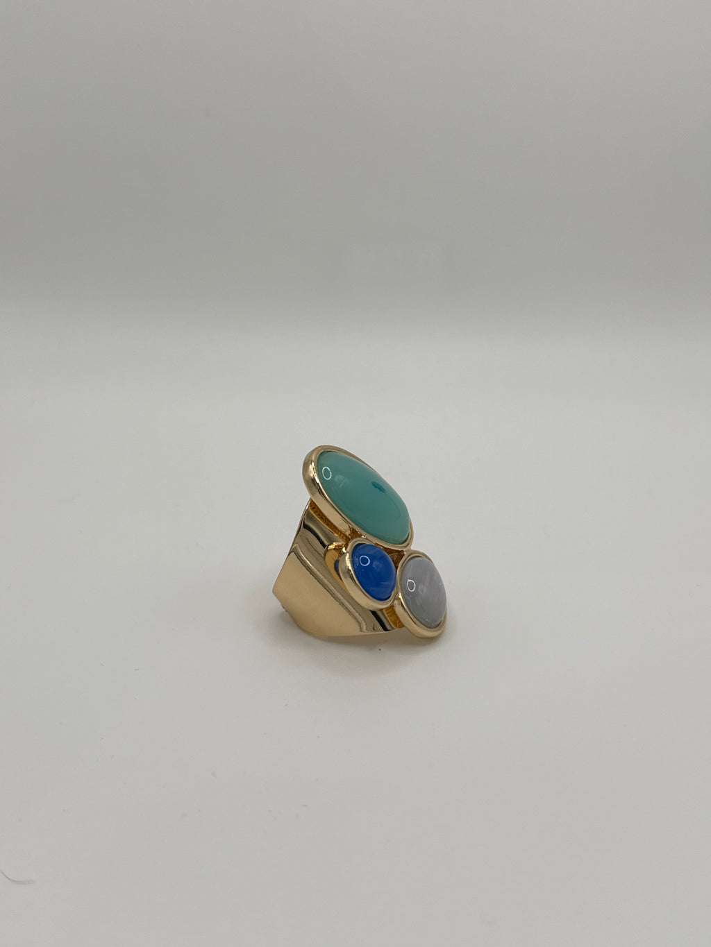 Anello Tre Castoni Multicolor