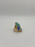 Anello Tre Castoni Multicolor