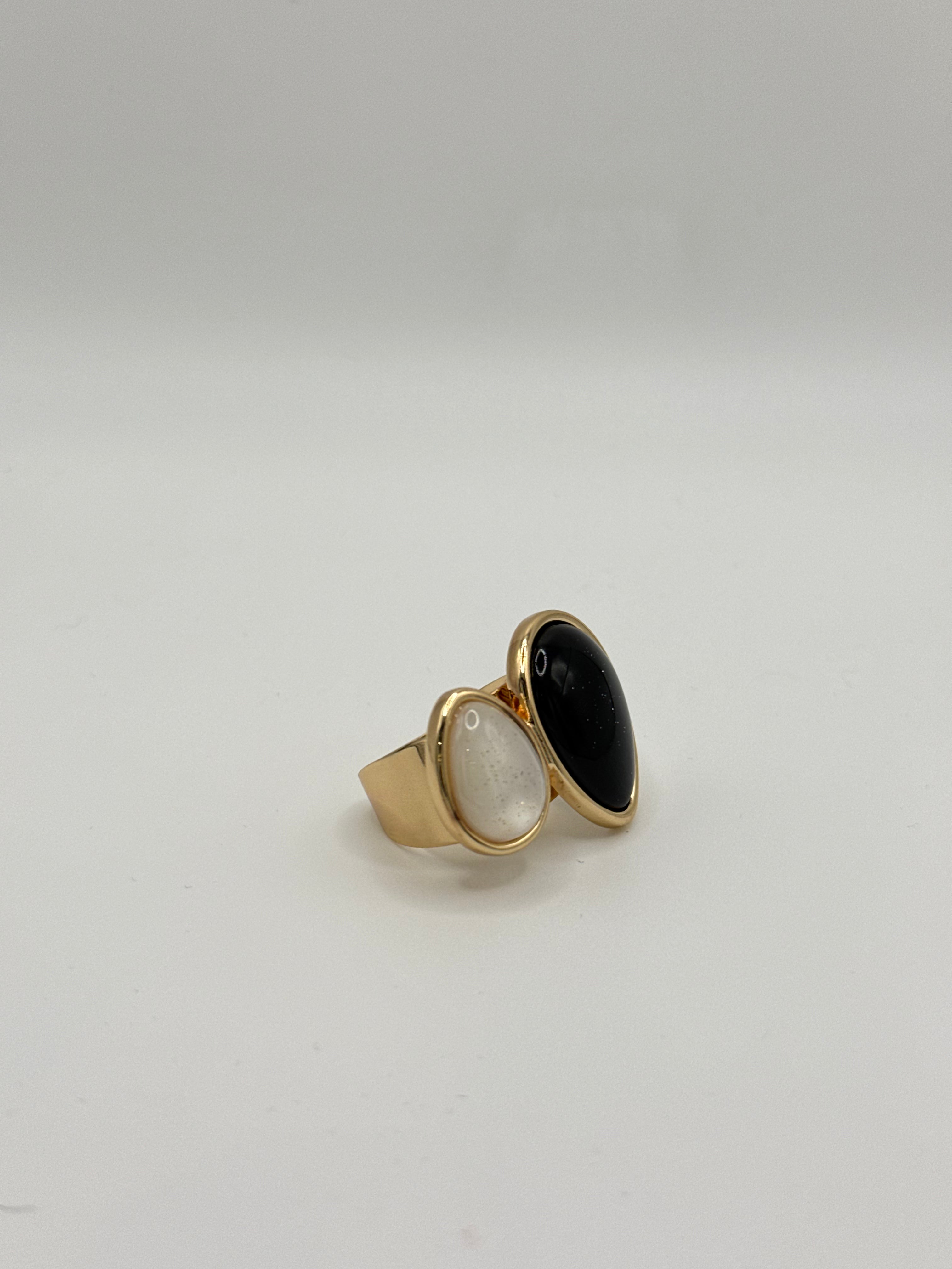 Anello Due Castoni Ovali