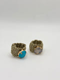 Anello Macramè Turchese