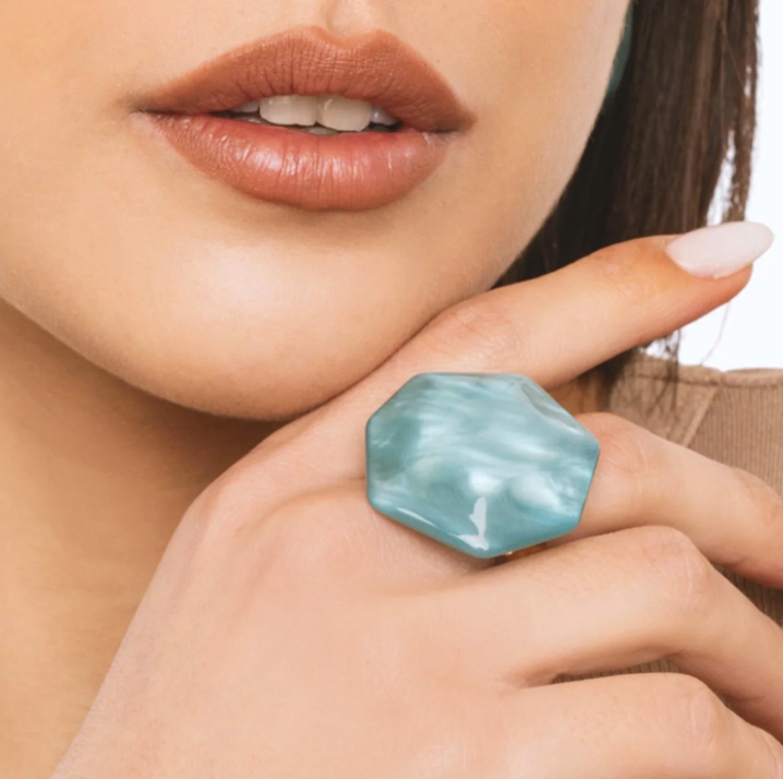 Anello Esagonale Petrolio