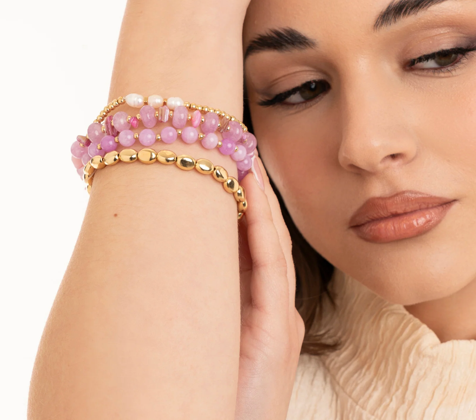 Bracciale Pietre Rosa