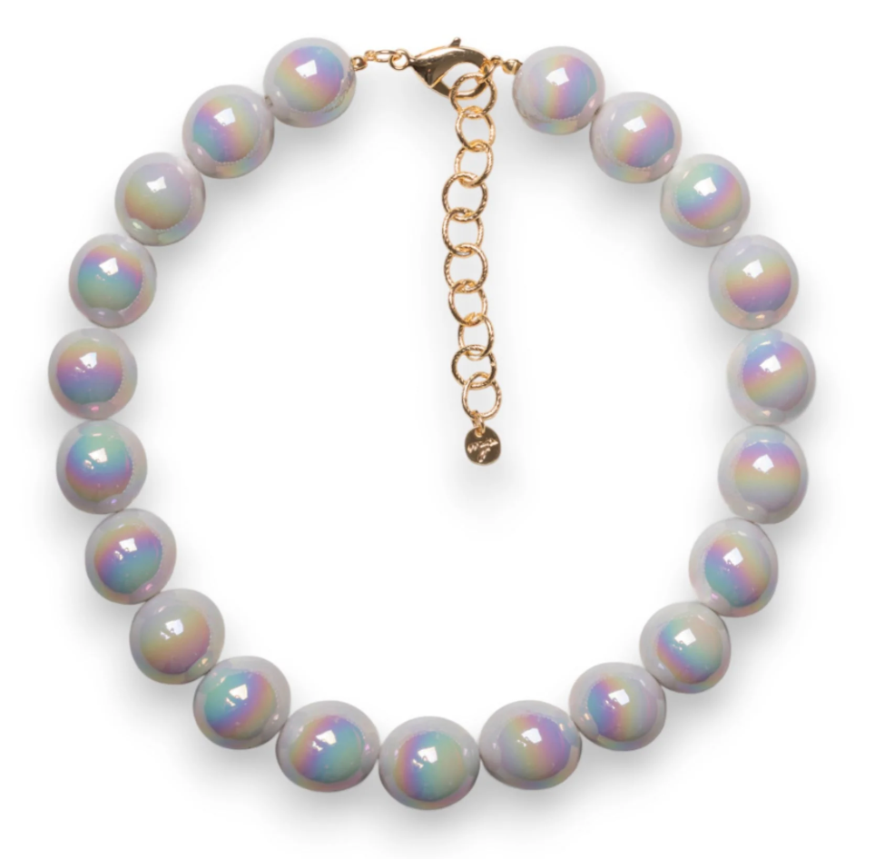 Collana Sfere Lucide Bianco