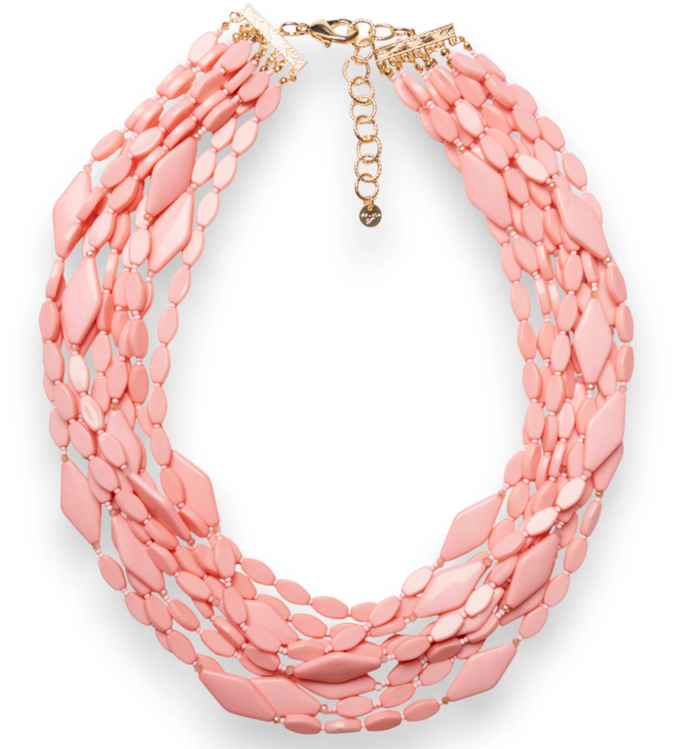 Collana Multifilo Rosa