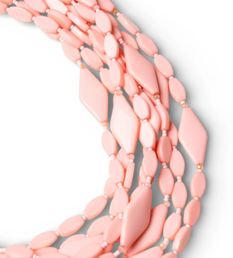 Collana Multifilo Rosa