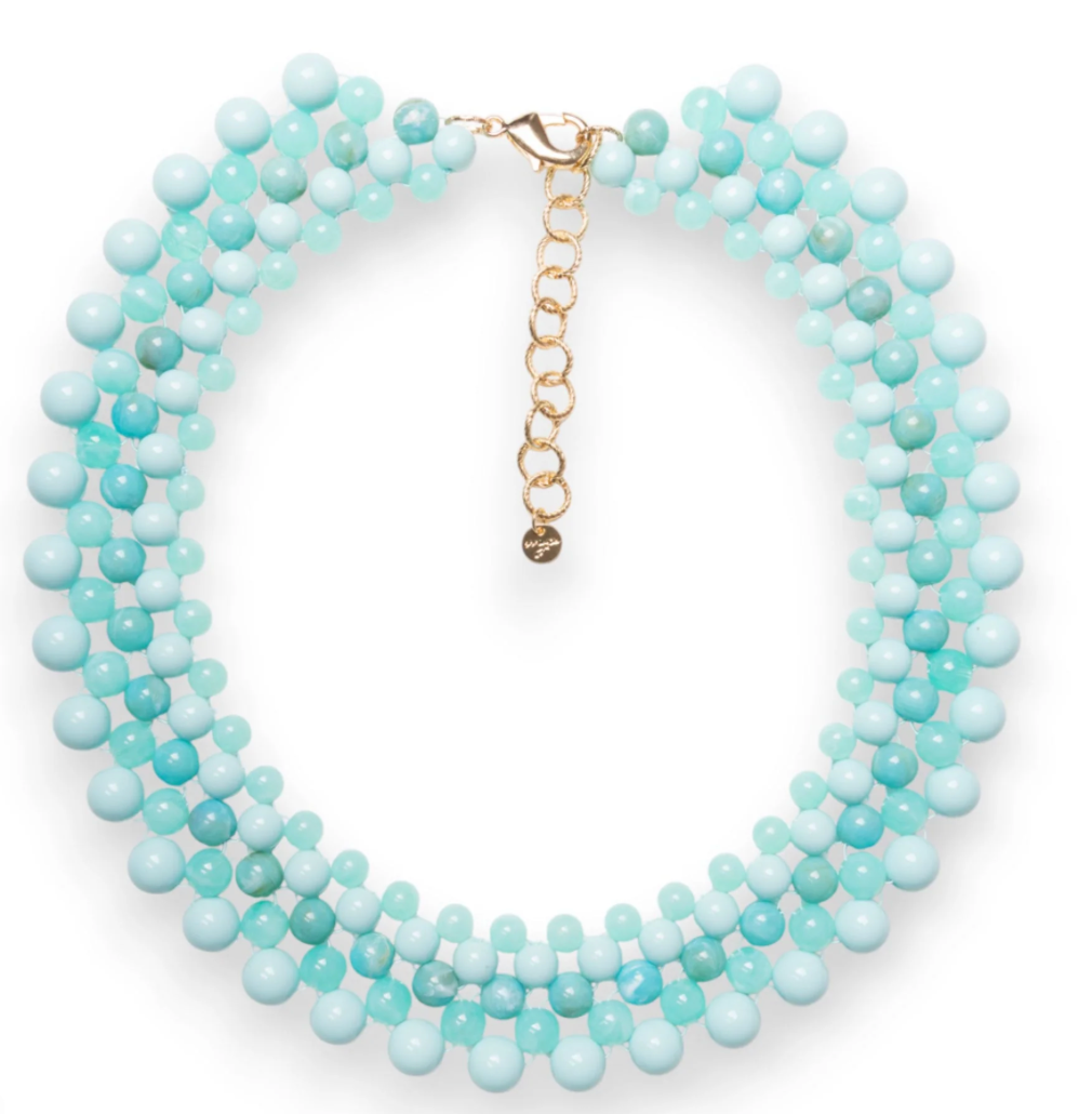 Collana Sfere Intrecciate Turchese