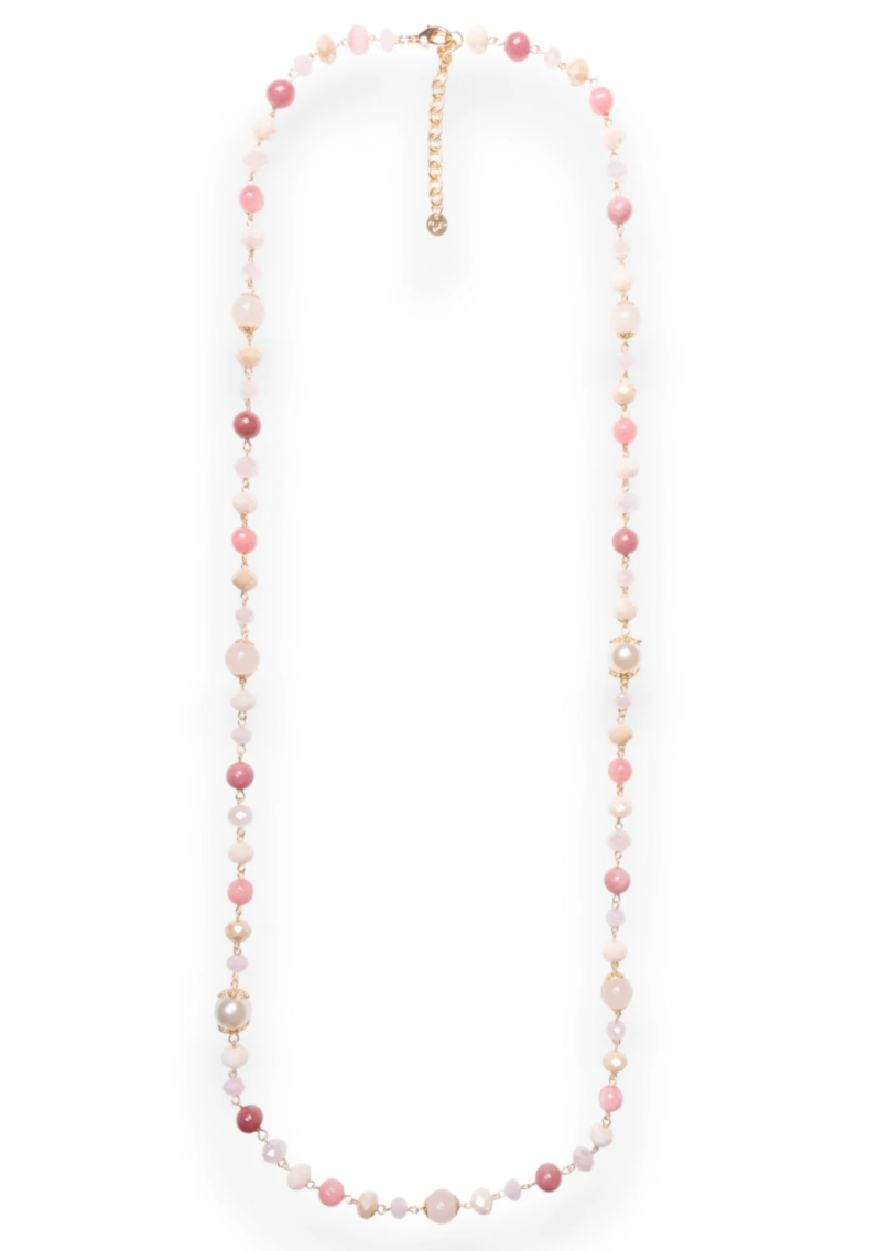 Collana Pietre Dure Rosa