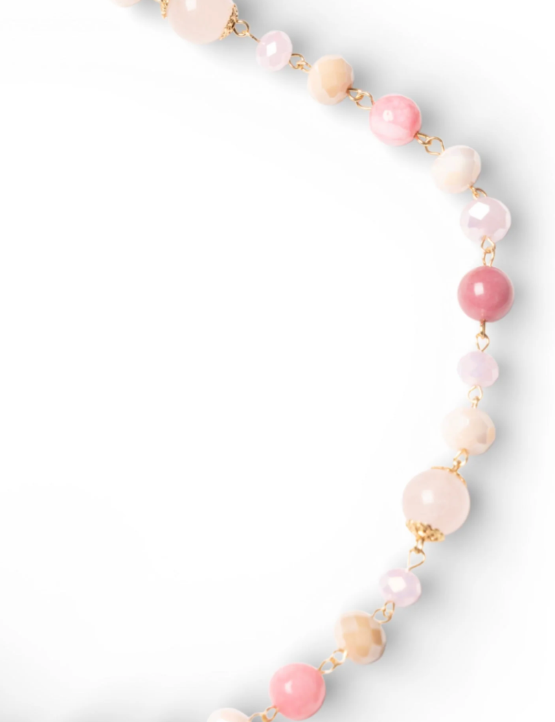 Collana Pietre Dure Rosa