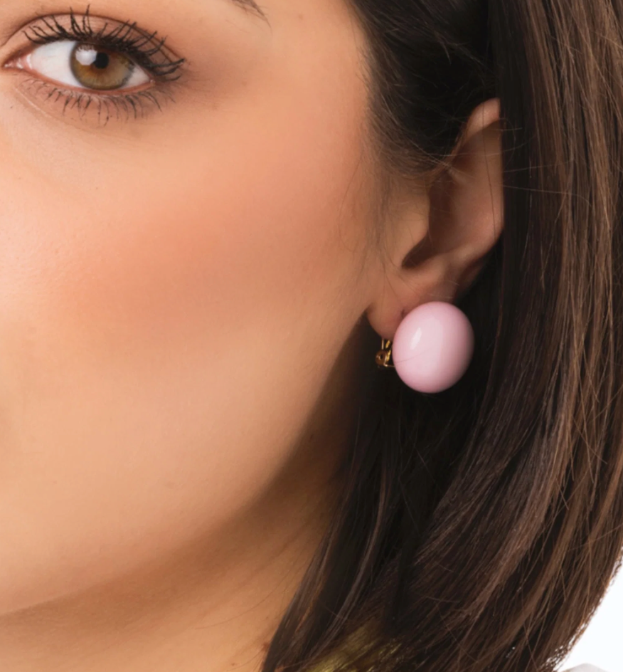 Orecchini Clip Circolari Resina